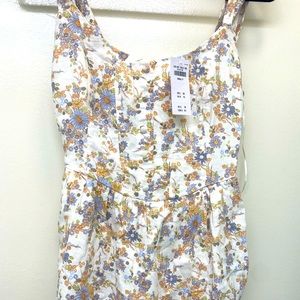 NWT Sold Out Abercrombie flirty corset romper floral - new spring size small